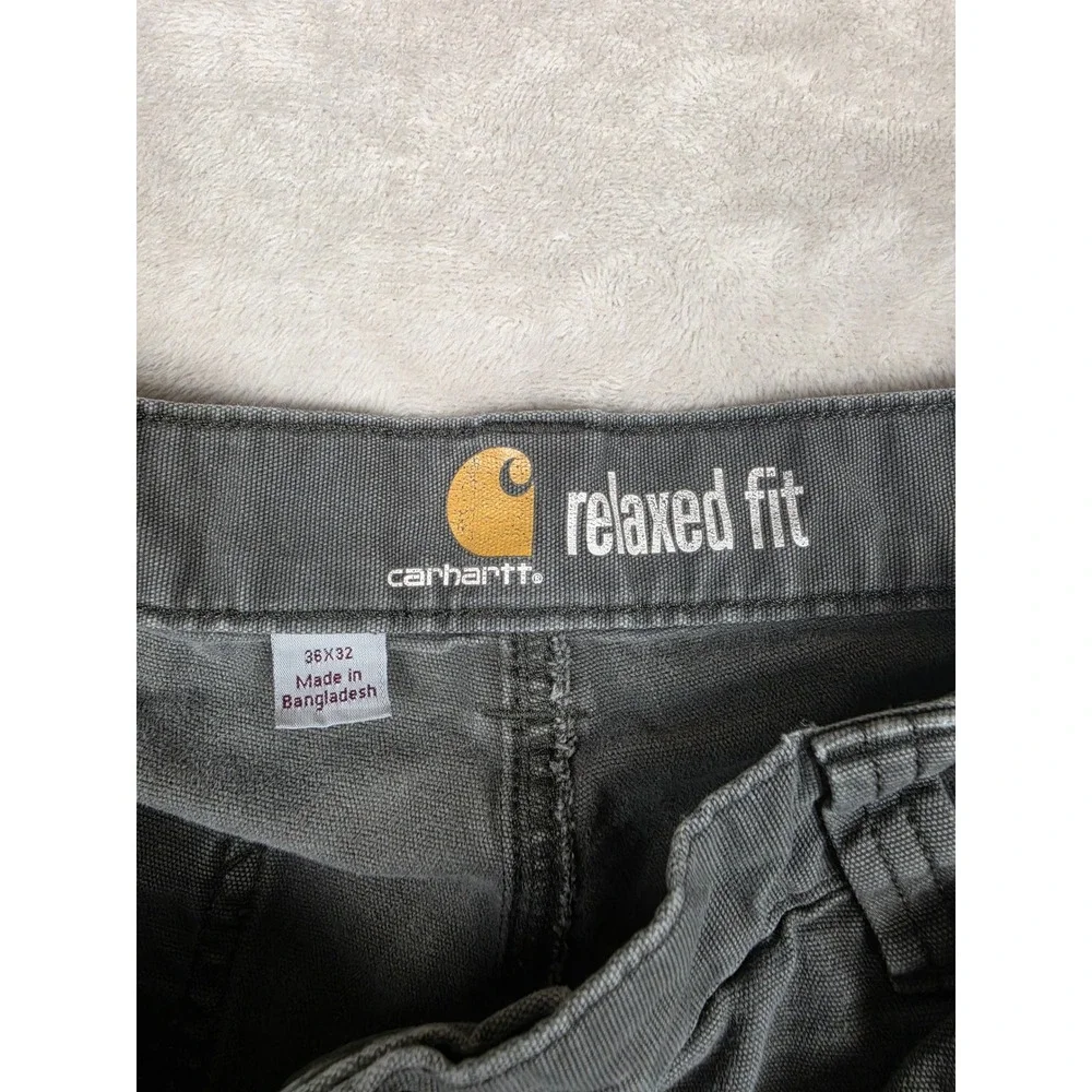Carhartt Relaxed Canvas Work Pants Mens 36x32 Fit 35x31 Rugged Flex Carpenter